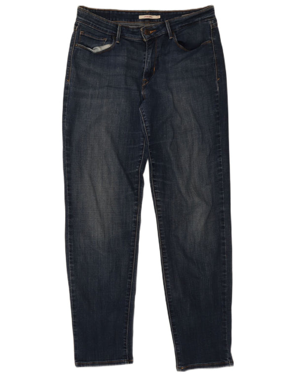 Женские джинсы скинни Levi's со средней посадкой США 12, большие W32 L31, синие, хлопок