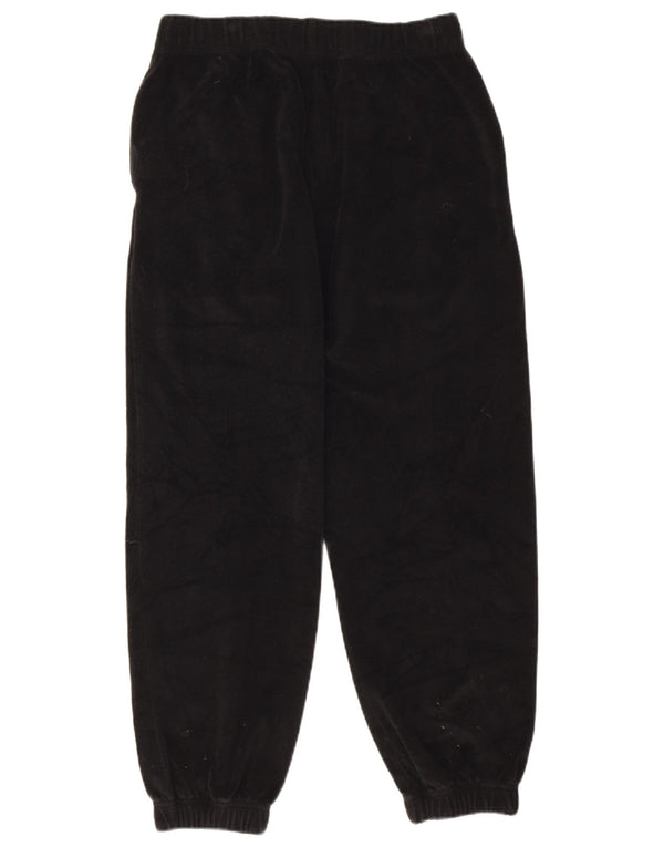 Calvin Klein Womens Velvet Tracksuit Trousers Joggers UK 12 Medium Black