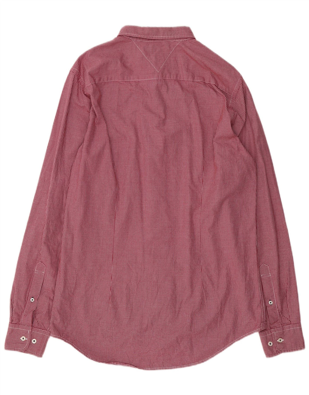 TOMMY HILFIGER Мужская рубашка приталенного кроя, большая хлопковая рубашка в красную клетку