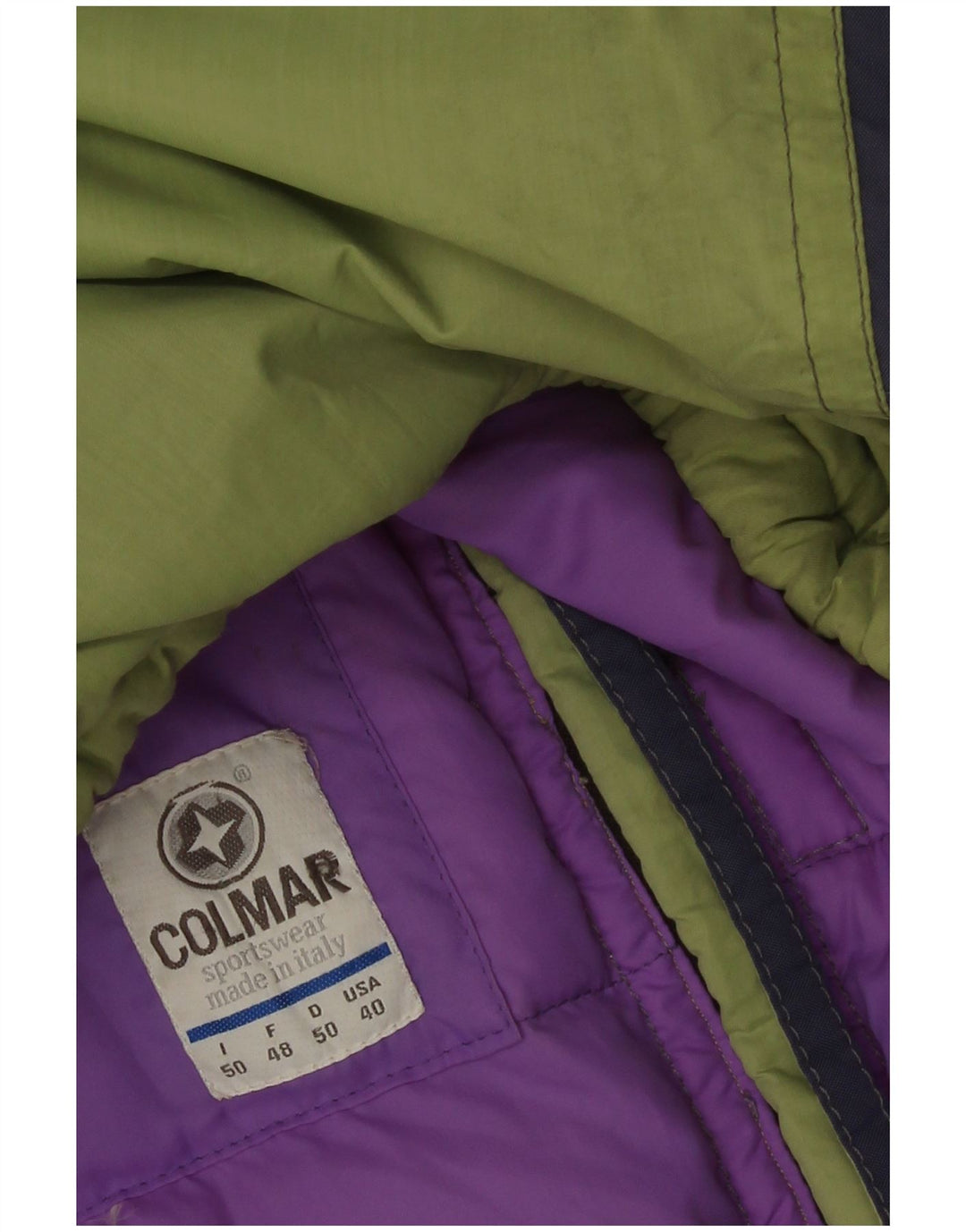 Мужская лыжная куртка свободного кроя Colmar IT 50, средний зеленый цвет с цветными блоками