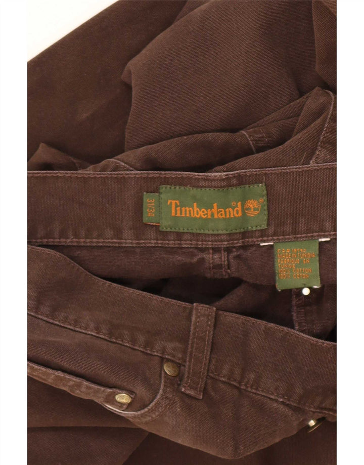 Мужские прямые джинсы Timberland W31 L31 коричневые, хлопок