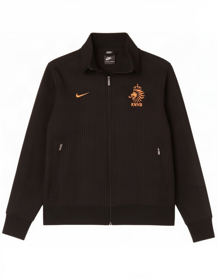 Мужская спортивная куртка Nike KNVB с графическим рисунком, большая черная полиэстеровая полоска