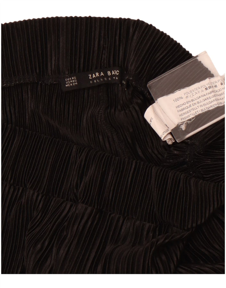 Женские широкие капри ZARA XS W24 L23, черный полиэстер