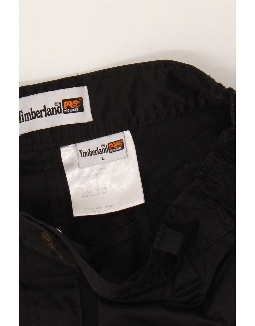 Мужские прямые брюки-карго Timberland W36 L28, черные, полиэстер