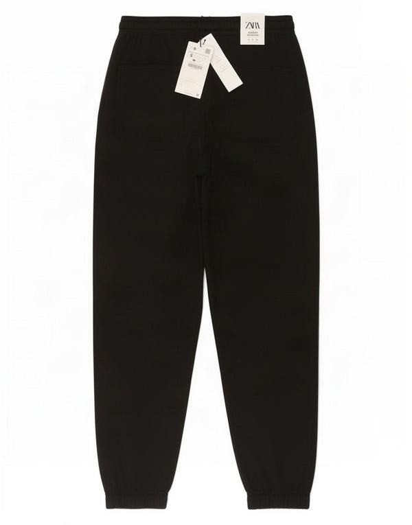 Женские брюки-джоггеры Zara, маленькие W30 L27, черные, хлопковые
