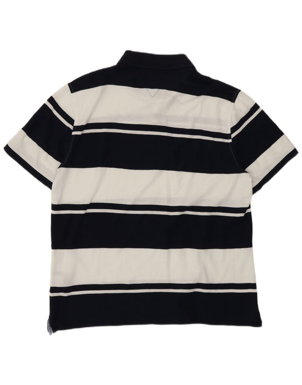 Мужская рубашка-поло Tommy Hilfiger XL, темно-синяя полоска, хлопок