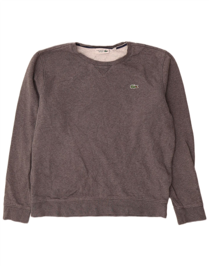 Мужской свитер Lacoste, размер 5, большой, серый, хлопок