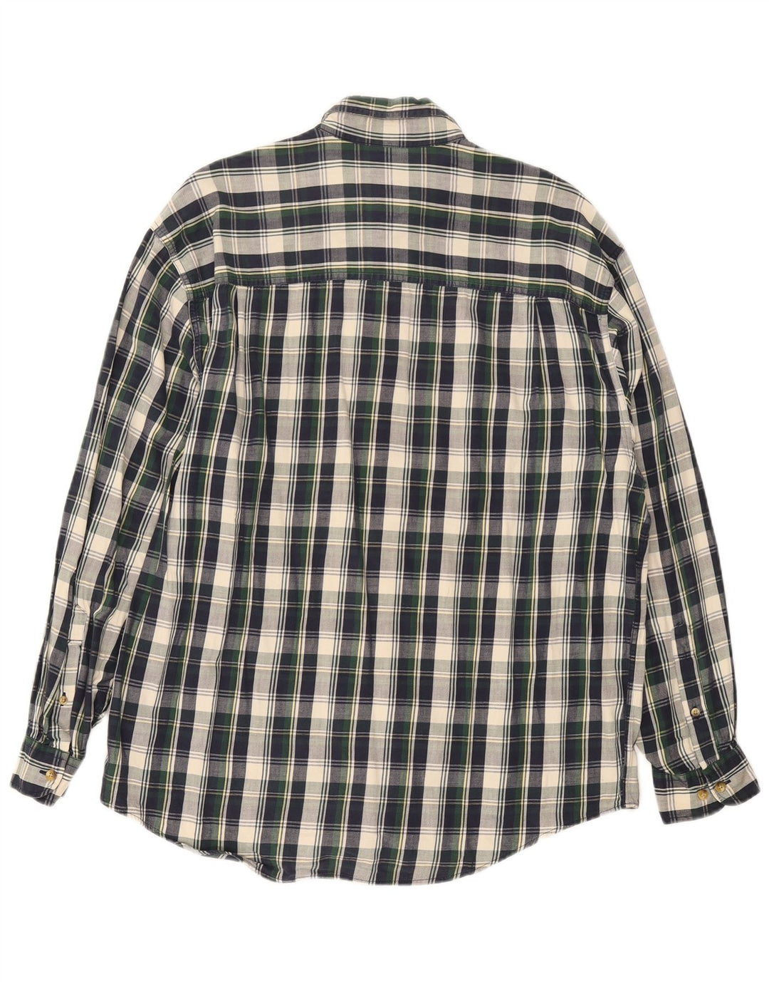 Мужская фланелевая рубашка Eddie Bauer среднего размера, темно-синяя клетка, хлопок