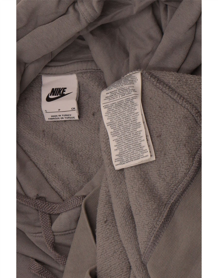 Мужской джемпер с капюшоном Nike, маленький серый, хлопковый
