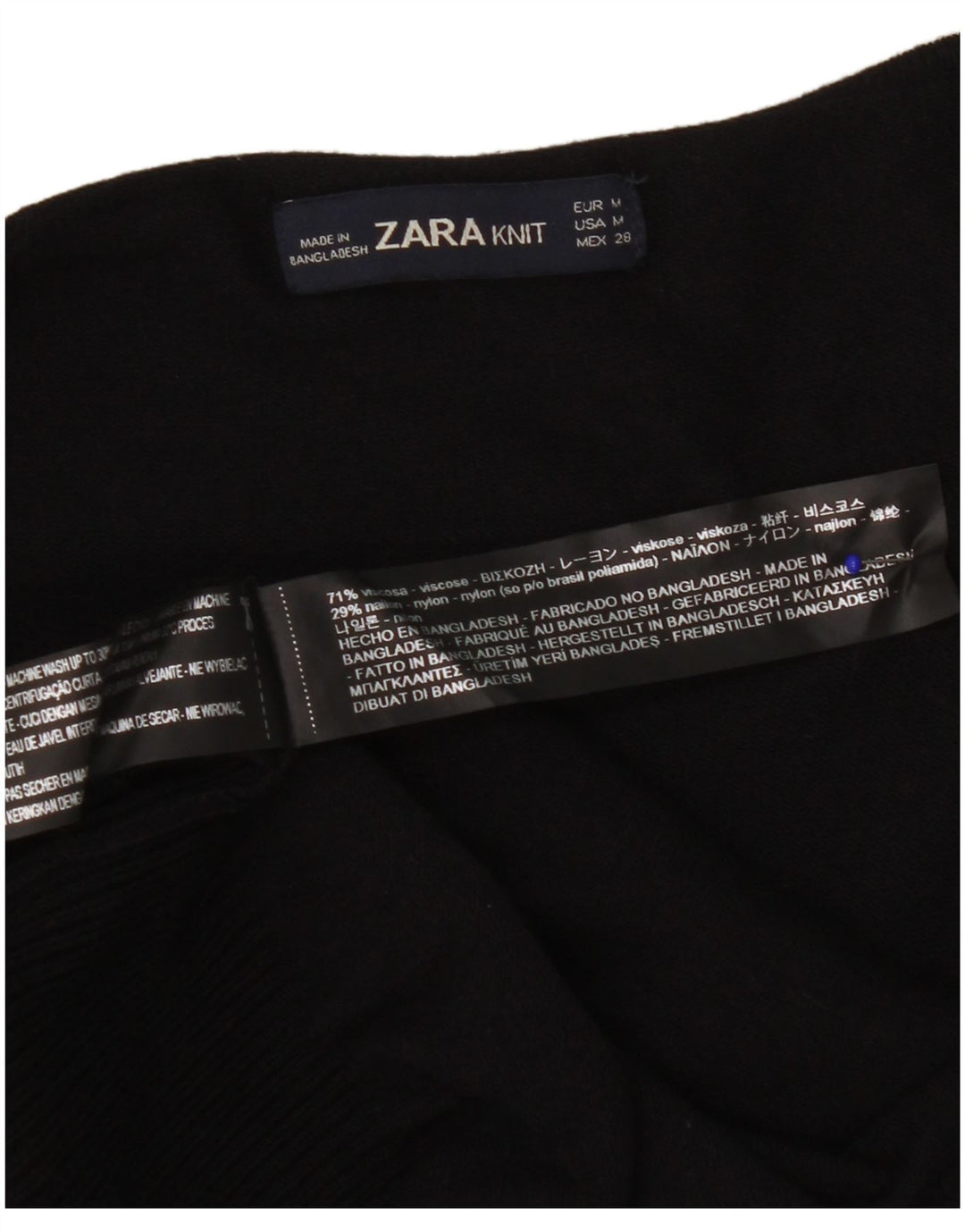 Женский открытый кардиган Zara UK 14, средний черный вискоза