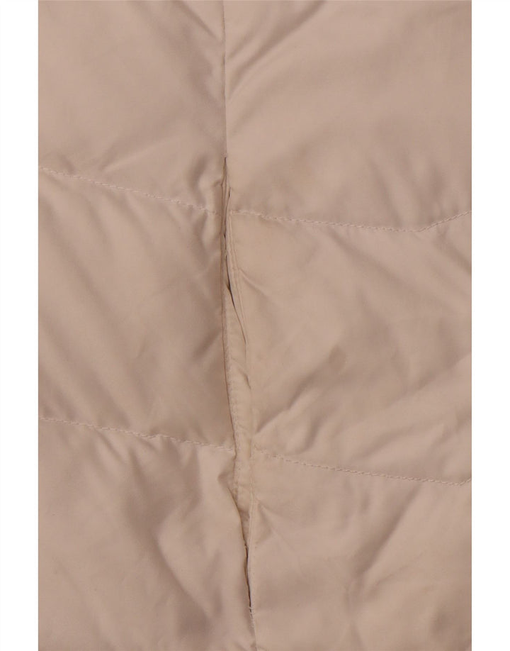 TOMMY HILFIGER Женская стеганая куртка с капюшоном UK 12, средний белый полиэстер