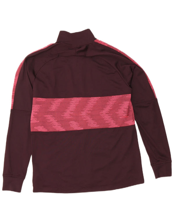 Мужская спортивная куртка Nike Dri Fit, средний темно-бордовый полиэстер с геометрическим рисунком
