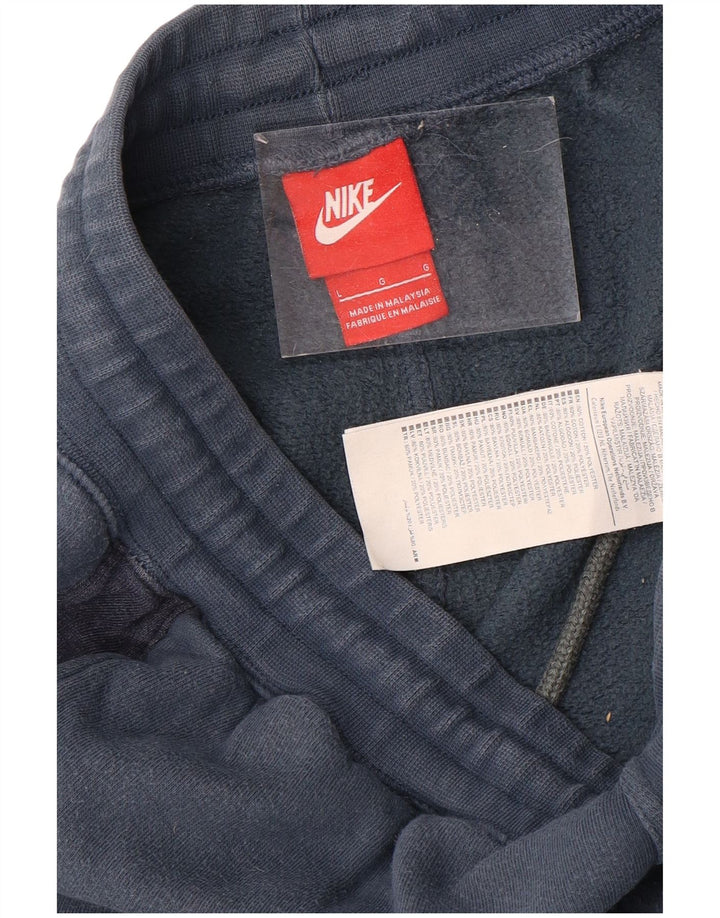 Мужские спортивные брюки NIKE, джоггеры, темно-синие, хлопковые, большие размеры