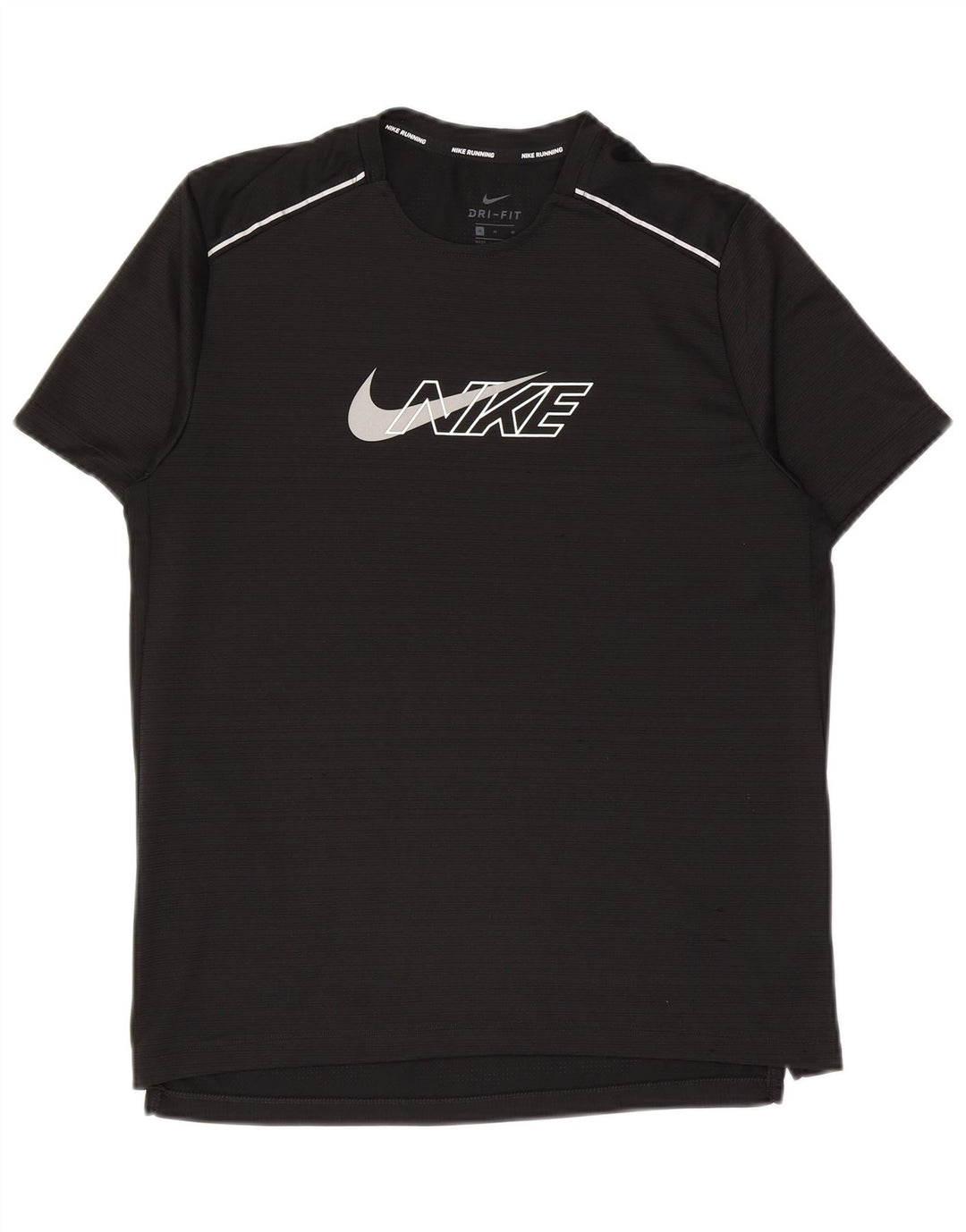 Мужская футболка Nike Dri Fit с графическим рисунком, средний черный полиэстер