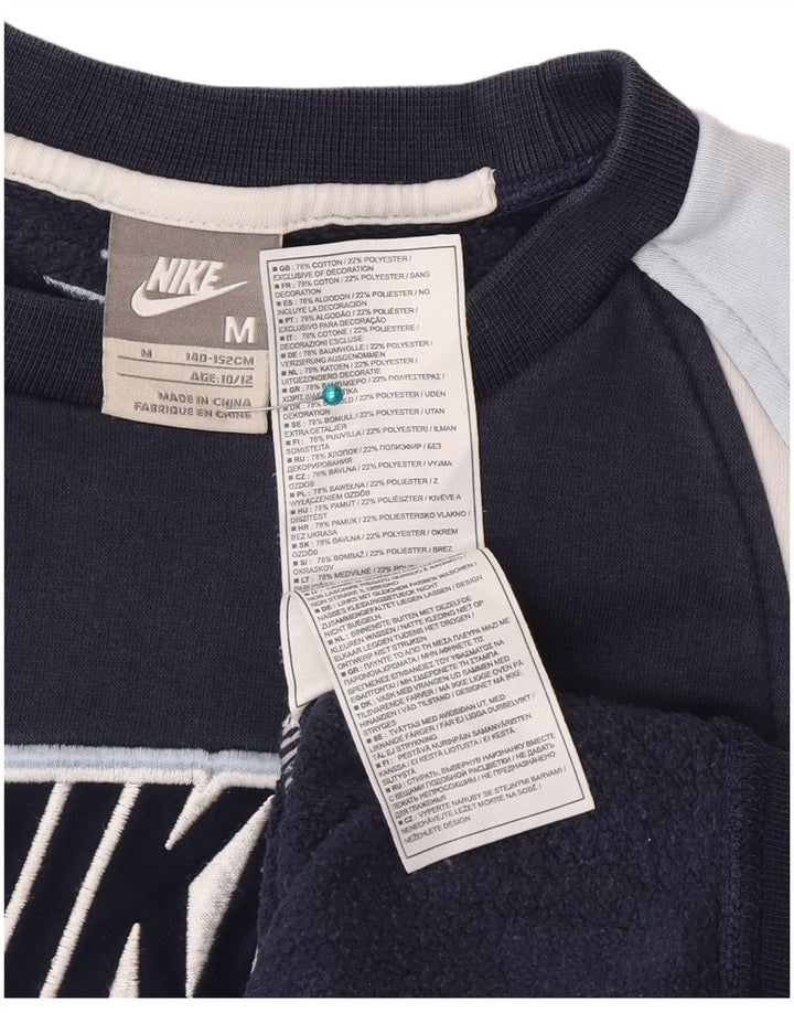 Джемпер Nike для мальчиков 10–11 лет, средний, темно-синий, с цветными блоками