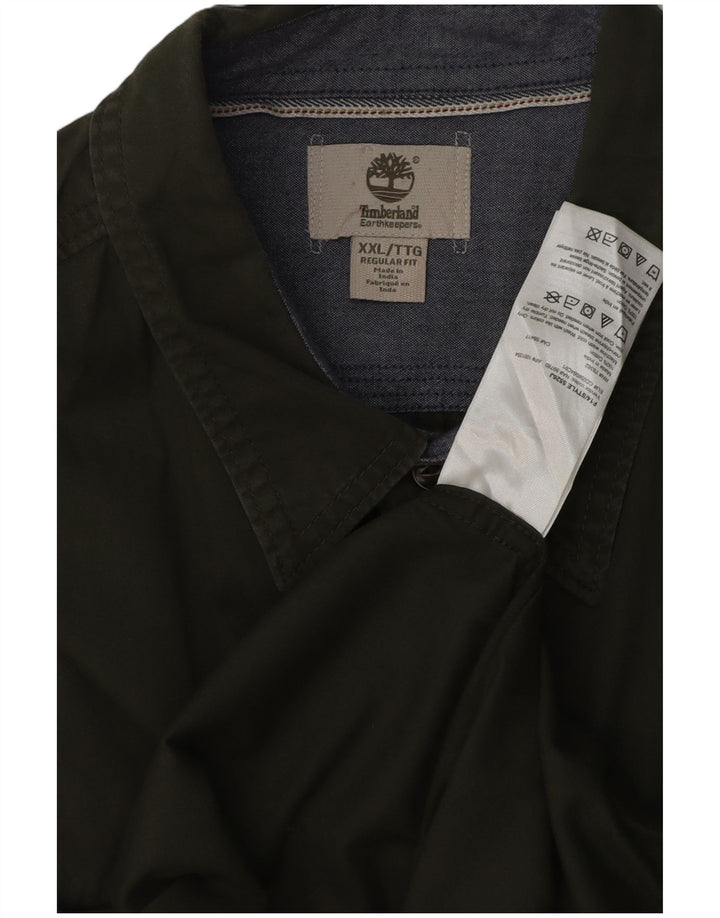 Мужская рубашка Earthkeepers Regular Fit Timberland 2XL, зеленый хлопок