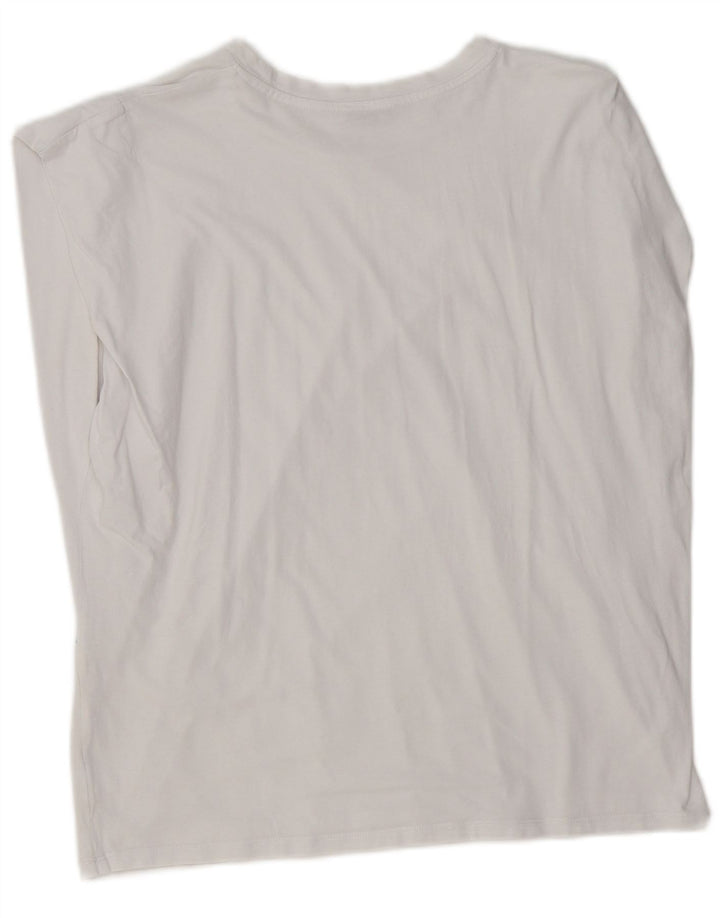 Женская футболка оверсайз Zara Top UK 10, маленькая белая