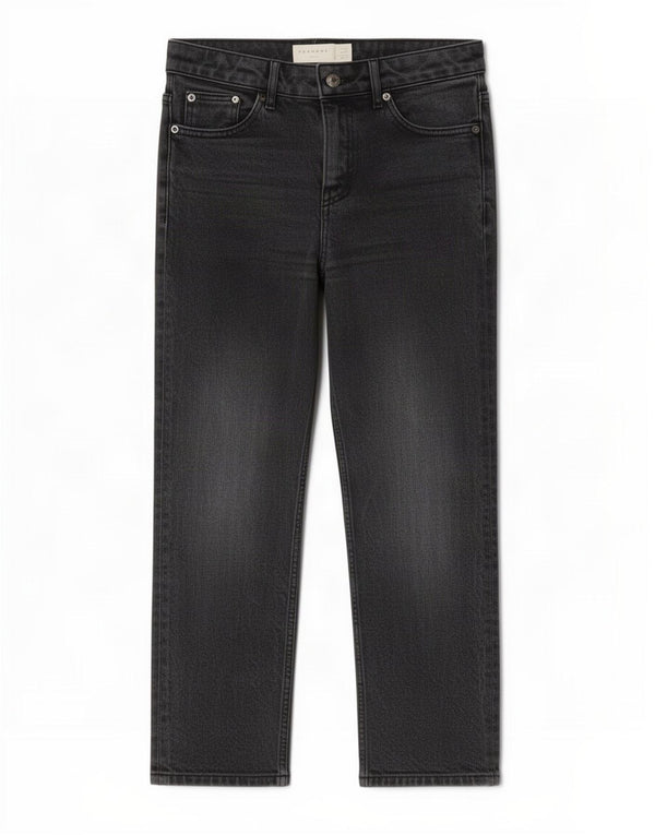 Женские укороченные прямые джинсы Topshop W26 L24, серый хлопок