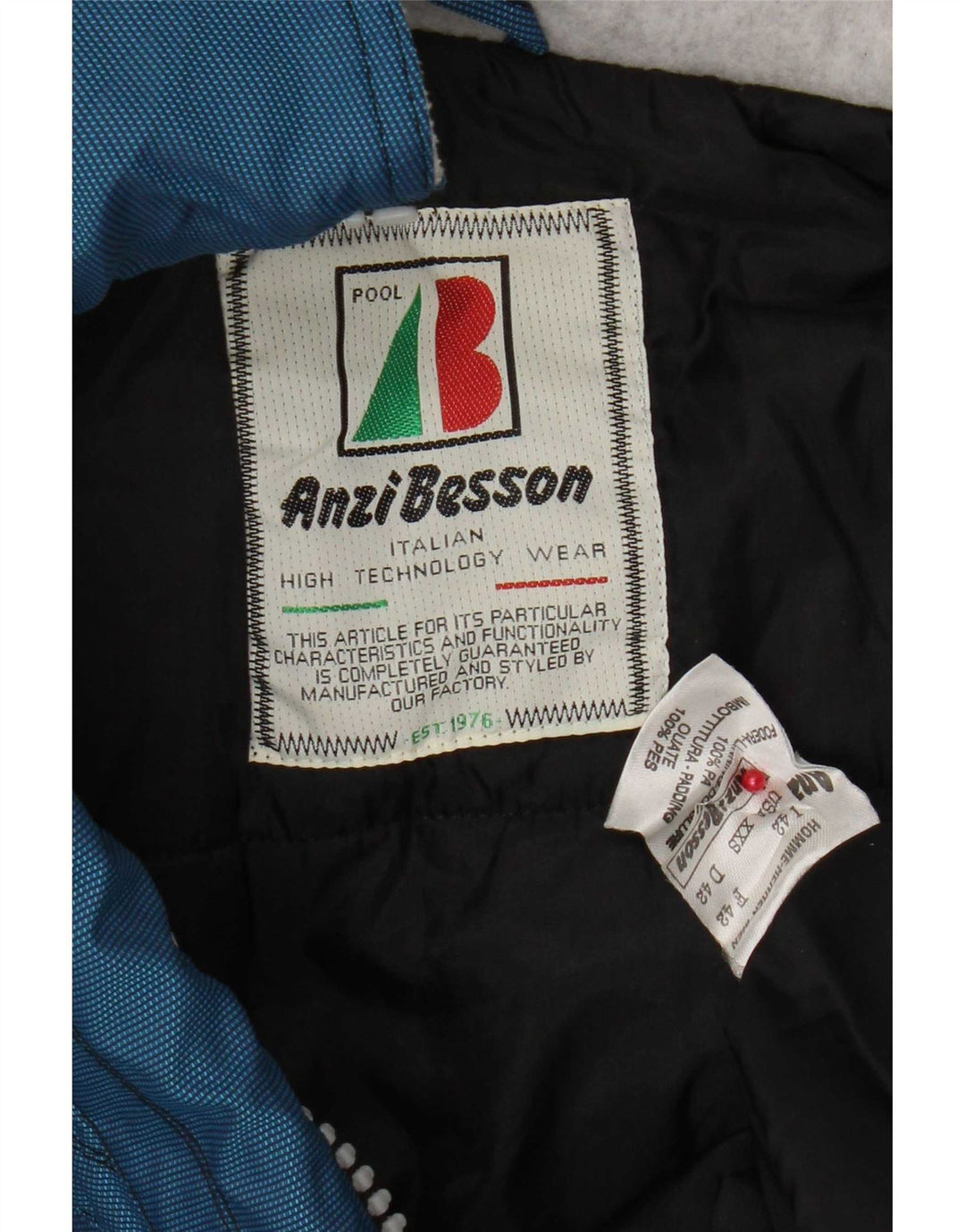 Женский анорак с капюшоном Anzi Besson IT 42 Medium Blue Colourblock