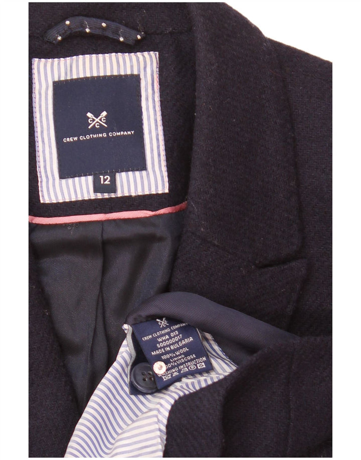 Crew Clothing Женский пиджак на 2 пуговицах, Великобритания, 12, средний темно-синий, шерстяной
