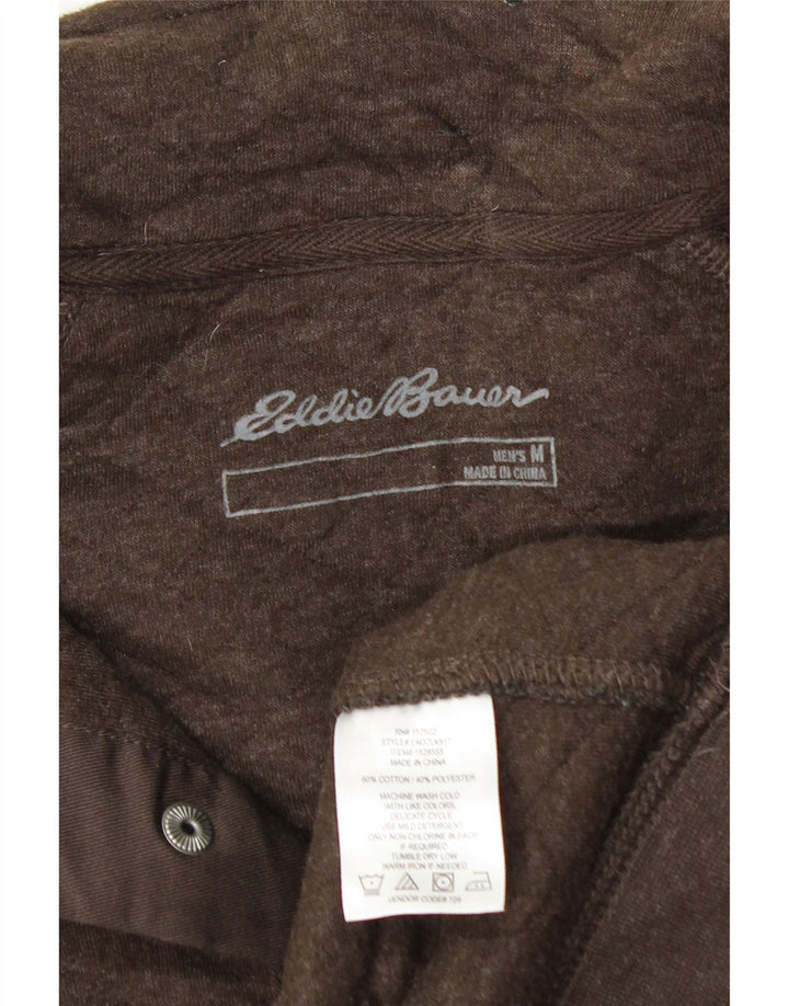 EDDIE BAUER Мужской свитшот с воротником на пуговицах, джемпер среднего коричневого цвета, хлопок