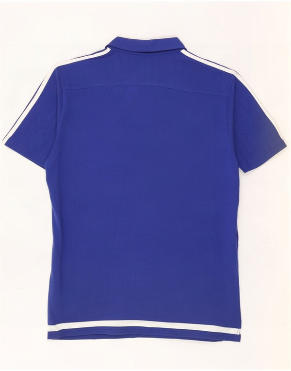 Мужская рубашка поло Adidas Chelsea FC XL, синяя, хлопковая с цветными блоками