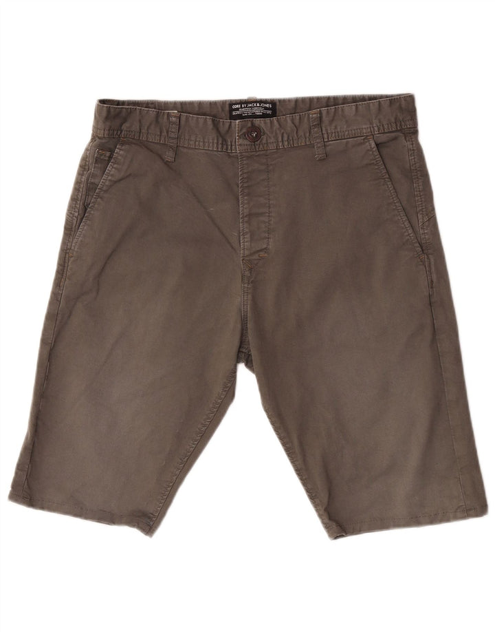 Мужские шорты чинос Jack & Jones W34, большие зеленые, хлопок