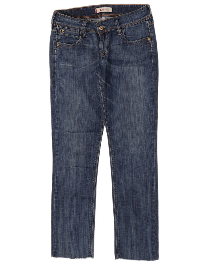 Женские узкие джинсы Levi's 571 W30 L28 синие, хлопок