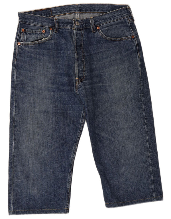 Мужские джинсы-капри Levi's, размер 34 W34 L17, синие, хлопок