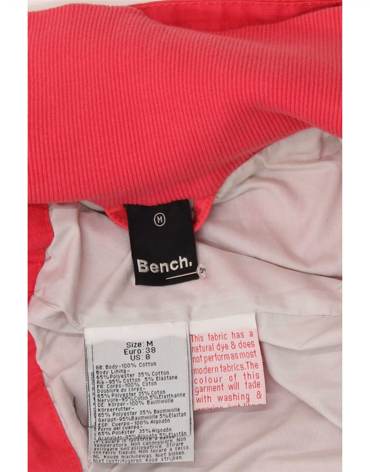 Женская куртка-бомбер Bench UK 14, хлопок среднего розового цвета