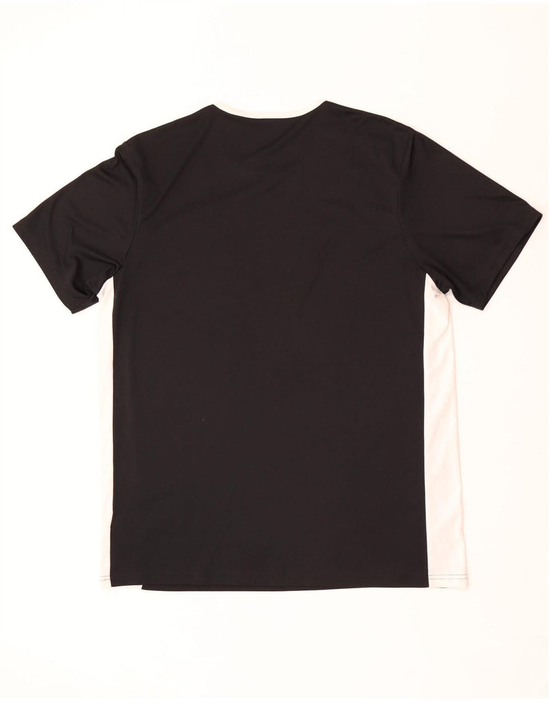 Мужская футболка Adidas Climalite Top XL черная из полиэстера с цветными блоками