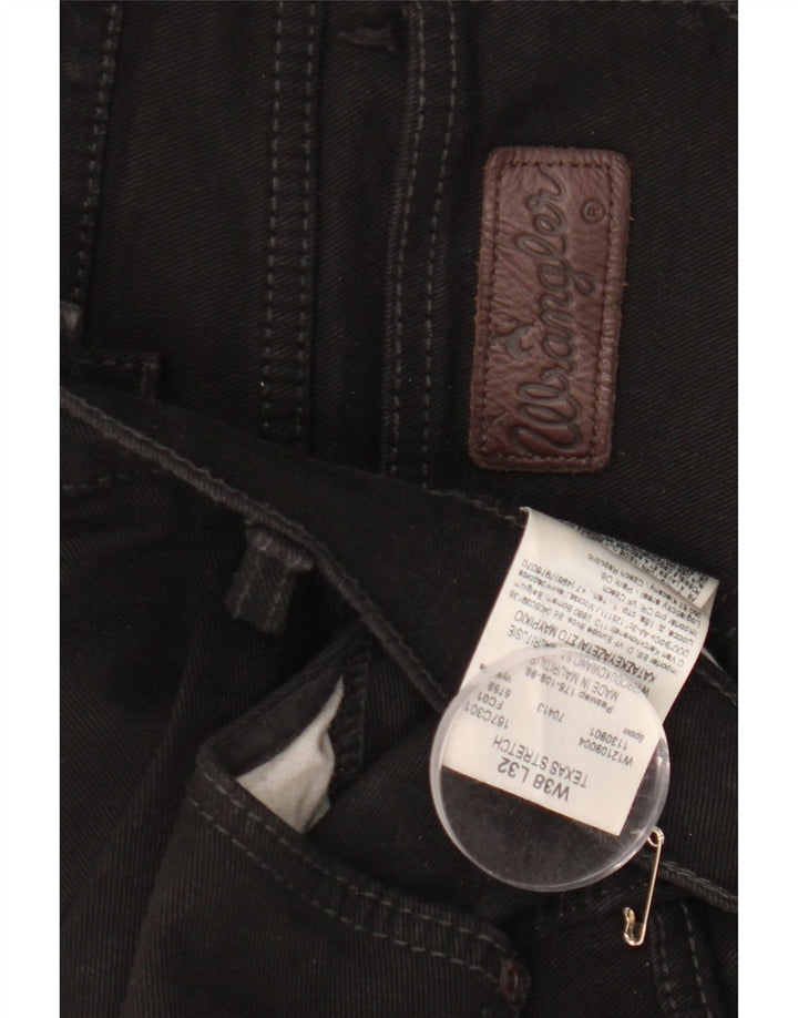 Мужские прямые джинсы WRANGLER Texas Stretch W38 L32, черный хлопок