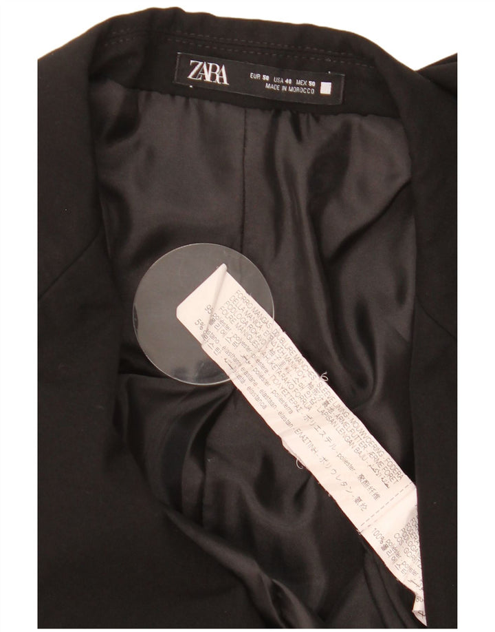 Мужской пиджак на 2 пуговицах Zara EU 50, средний черный полиэстер