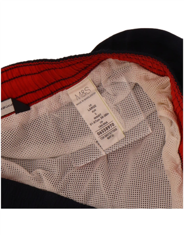 Мужские шорты для плавания Marks & Spencer, большие темно-синие, полиэстер