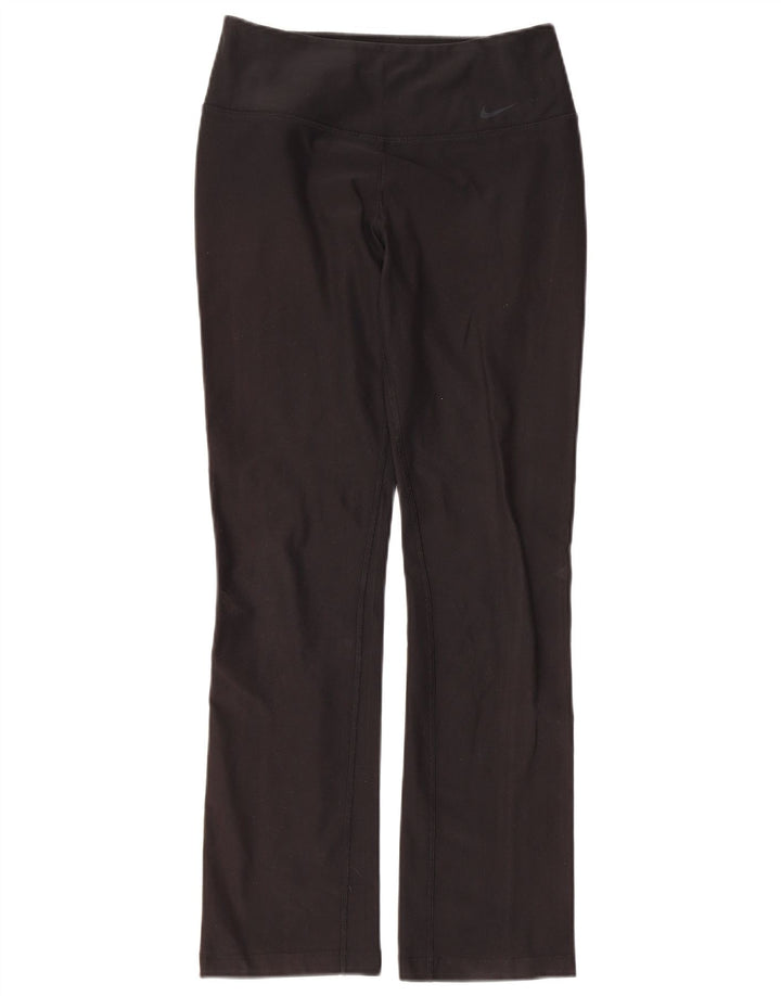 Женские леггинсы Nike Dri Fit UK 10, маленькие черные полиэстер