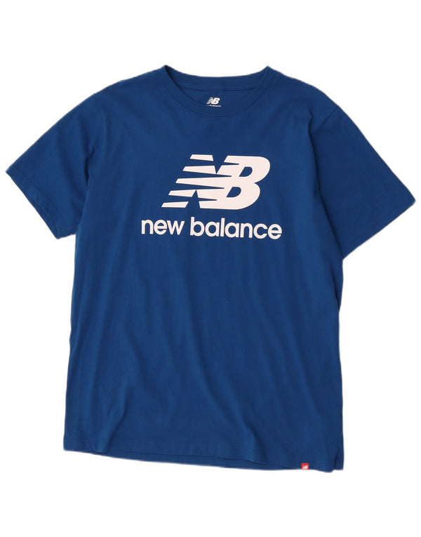 Мужская футболка с рисунком New Balance Top XL, синяя, хлопок