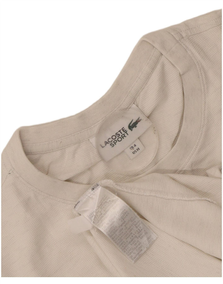 Мужская футболка Lacoste, размер 4, средний белый хлопок