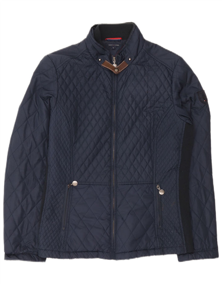 Женская стеганая куртка Tommy Hilfiger UK 18 XL темно-синяя из полиэстера
