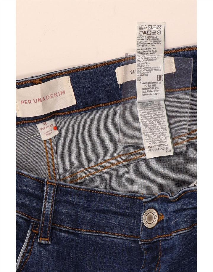 Женские укороченные расклешенные джинсы Marks & Spencer UK 16, большие W32 L25, синие