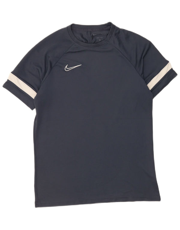 Мужская футболка Nike Dri Fit, большой темно-синий полиэстер с цветными блоками