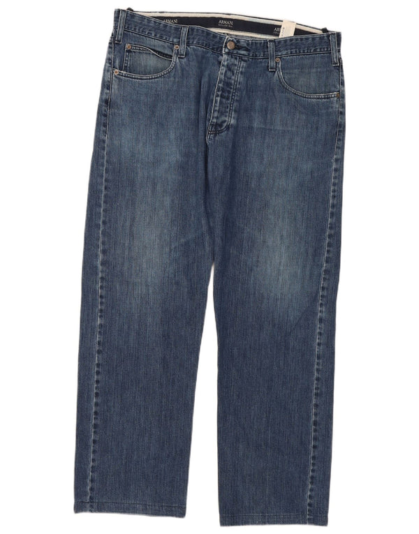 Мужские прямые джинсы Armani W38 L31 синие, хлопок
