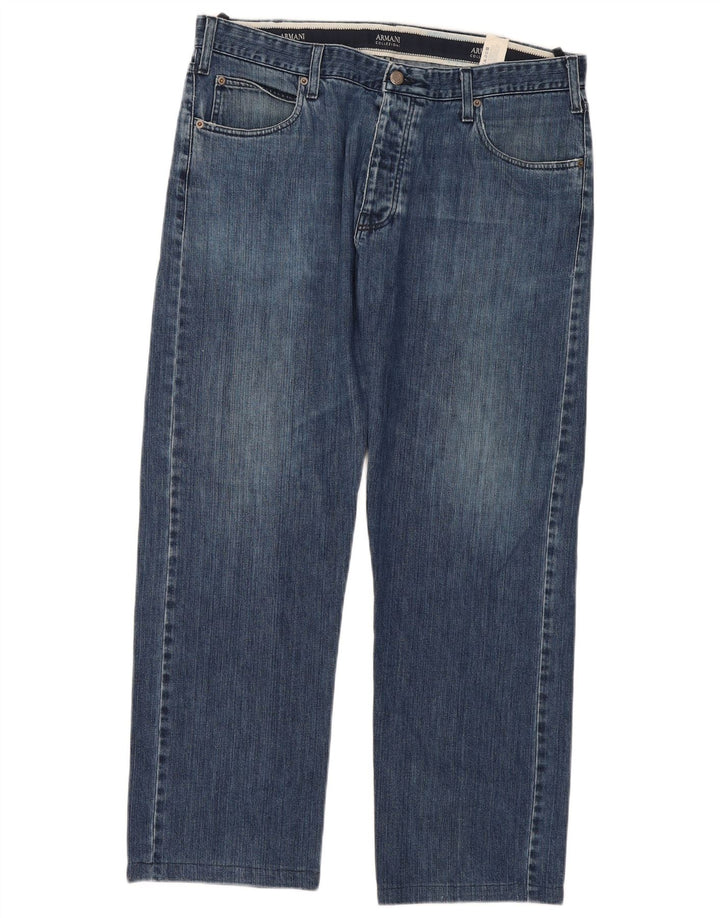 Мужские прямые джинсы Armani W38 L31 синие, хлопок