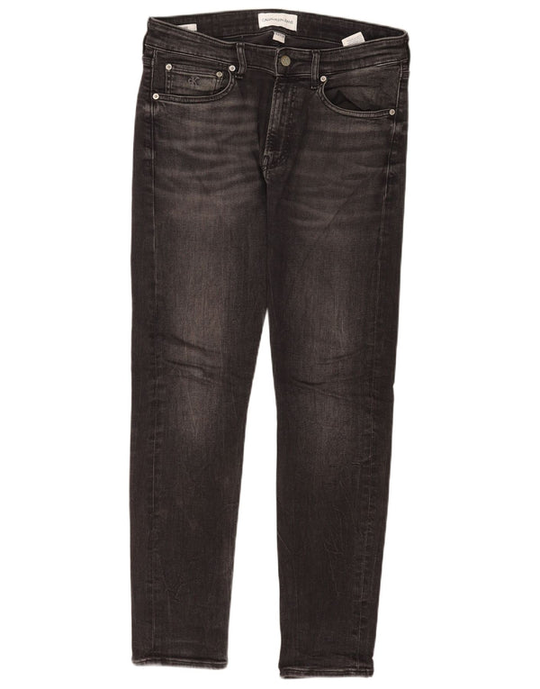 Мужские зауженные джинсы Calvin Klein W30 L30, черный хлопок