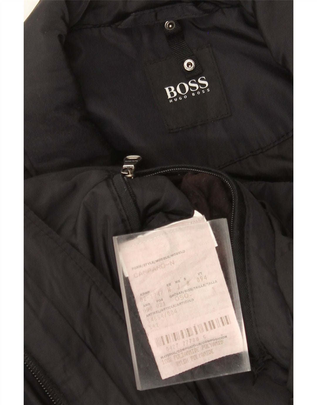 Мужское пальто Hugo Boss IT 50 Large Black Полиамид