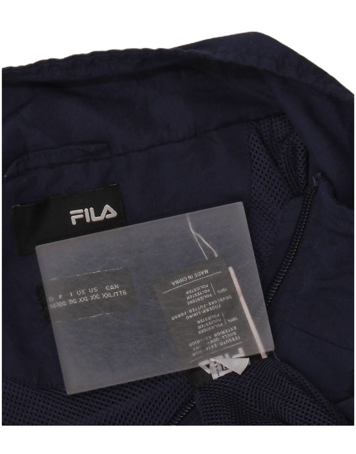Fila Мужской спортивный костюм Top Jacket 2XL Темно-синий в полоску из полиэстера Спортивный