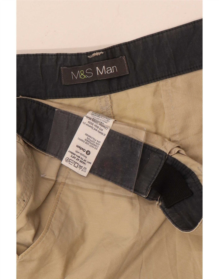 Мужские шорты карго Marks & Spencer W36, большие, бежевые, хлопок