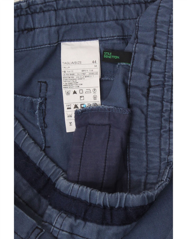 Женская мини-юбка Benetton IT 44 Medium W34 Темно-синий хлопок