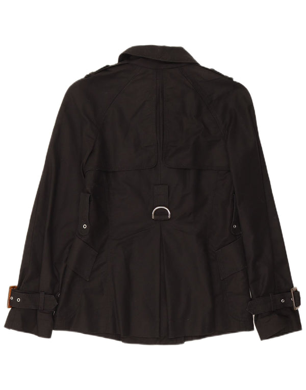 Женский тренч Zara UK 10, маленький черный хлопок