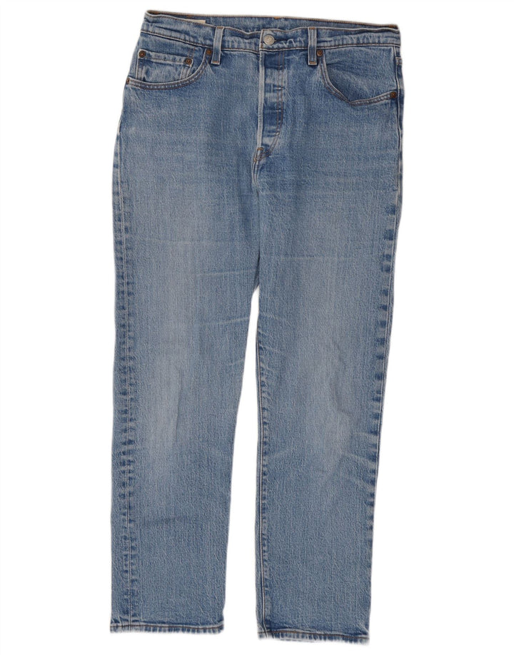 Женские прямые джинсы Levi's 501 W29 L28 синие, хлопок