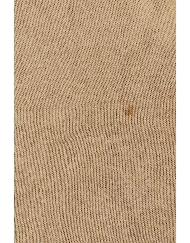 Мужской джемпер Trussardi с v-образным вырезом, большой бежевый, хлопок